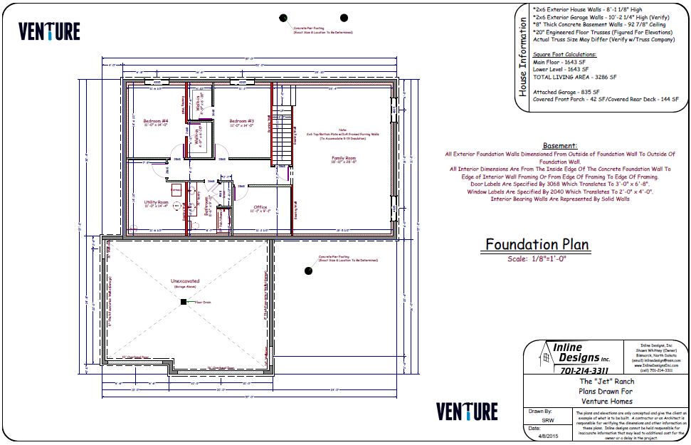 Basement Layout – Venture Homes | Home Builder, Dickinson & Western ...